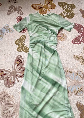 Yeşil Midi Elbise - Görsel 2