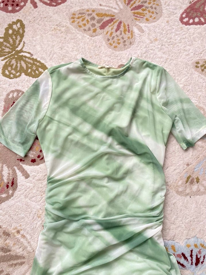 Yeşil Midi Elbise - Görsel 3