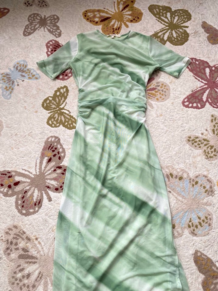 Yeşil Midi Elbise - Görsel 2