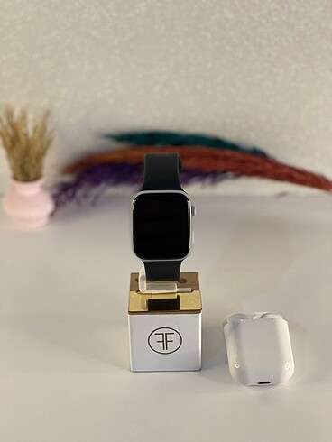 İKİLİ ÜRÜN SİYAH KORDON 8 SERİSİ APPLE WATCH & 2. NESİL AİRPODS