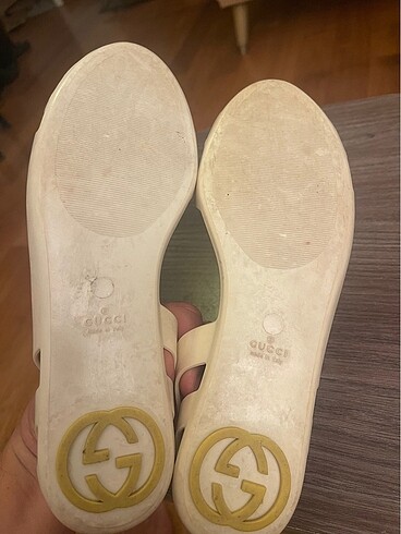 39 Beden beyaz Renk GUCCİ YAZLIK BABET