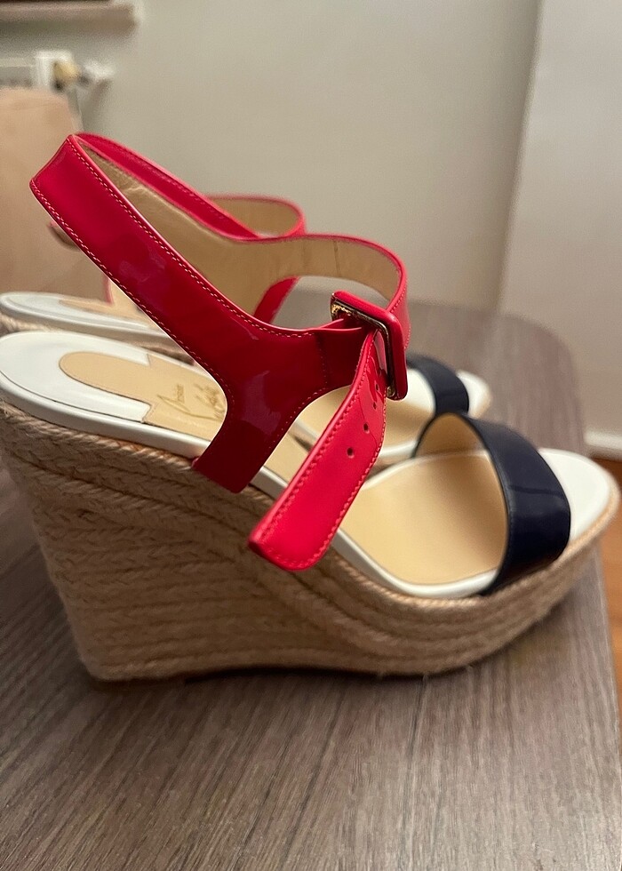 Christian Louboutin Dolgu Topuk Espadril - Görsel 4