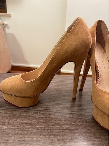 Charlotte Olympia Süet Topuklu Ayakkabı - Görsel 8