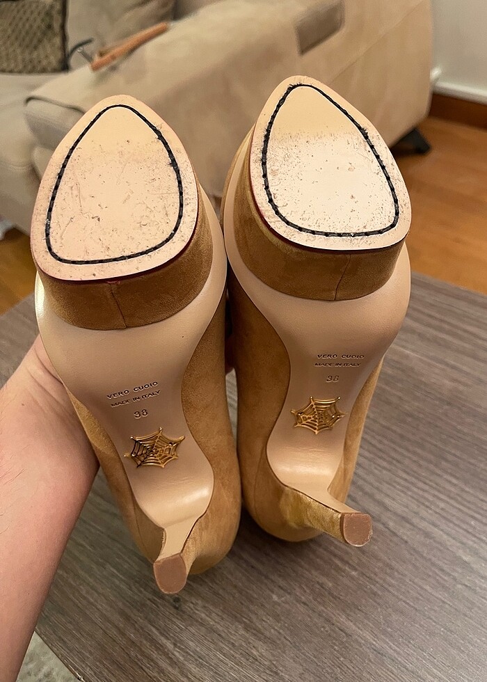 Charlotte Olympia Süet Topuklu Ayakkabı - Görsel 5