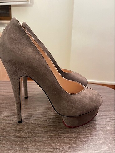 38 Beden camel Renk Charlotte Olympia Süet Topuklu Ayakkabı