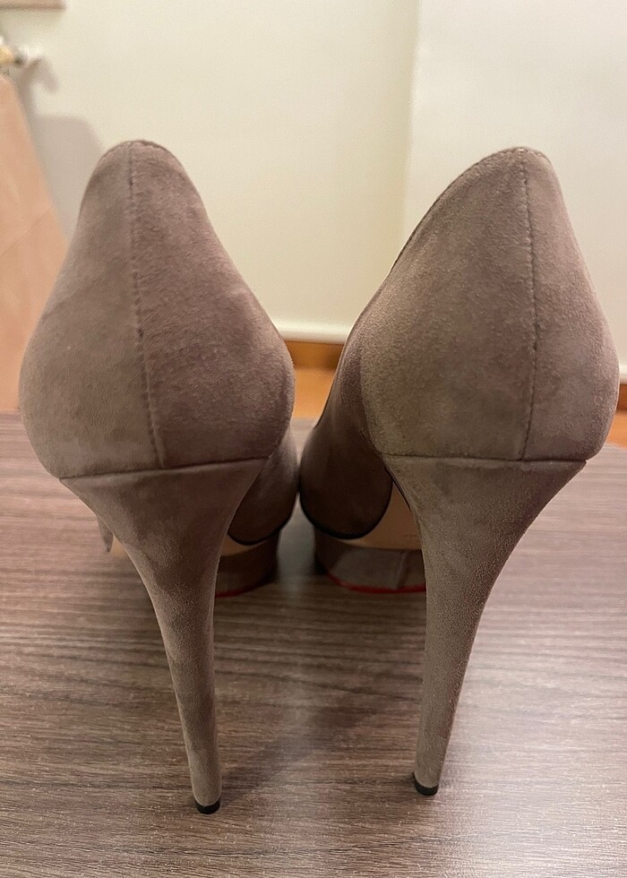 Charlotte Olympia Süet Topuklu Ayakkabı - Görsel 3