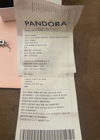 PANDORA KALPLİ ANAHTARLIK VE KİLİT CHARM - Görsel 5