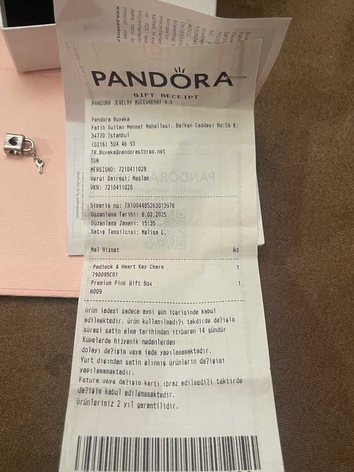 PANDORA KALPLİ ANAHTARLIK VE KİLİT CHARM - Görsel 5