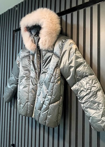 TYESS KIZ ÇOCUK GRİ KÜRKLÜ MONT - Görsel 8