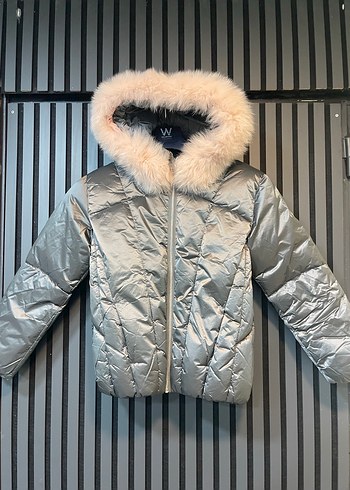 TYESS KIZ ÇOCUK GRİ KÜRKLÜ MONT - Görsel 3