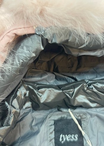 TYESS KIZ ÇOCUK GRİ KÜRKLÜ MONT - Görsel 13