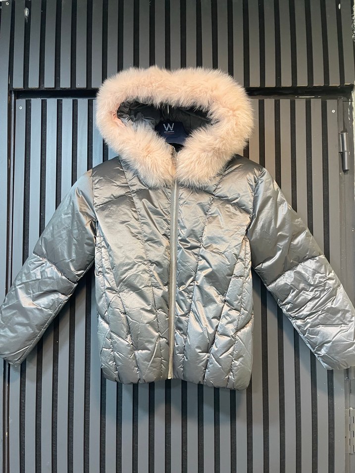 TYESS KIZ ÇOCUK GRİ KÜRKLÜ MONT - Görsel 3