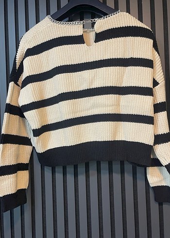 TWİST ZİNCİR YAKA TRİKO KAZAK - Görsel 9