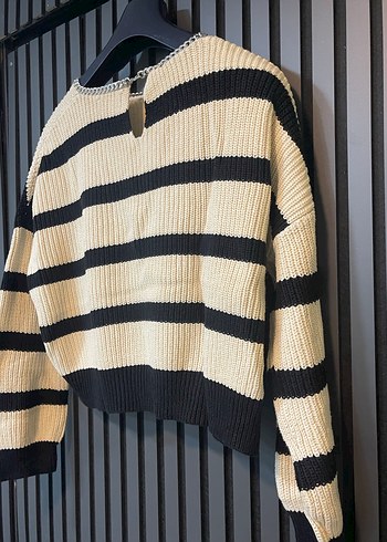 TWİST ZİNCİR YAKA TRİKO KAZAK - Görsel 10