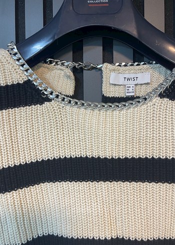 TWİST ZİNCİR YAKA TRİKO KAZAK - Görsel 7