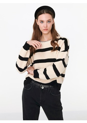 TWİST ZİNCİR YAKA TRİKO KAZAK - Görsel 2