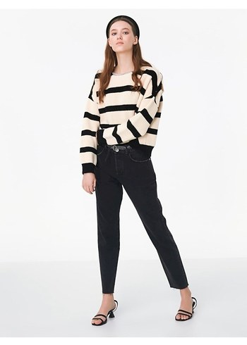 TWİST ZİNCİR YAKA TRİKO KAZAK - Görsel 3