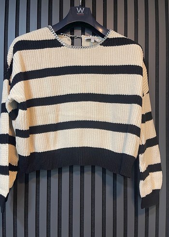 TWİST ZİNCİR YAKA TRİKO KAZAK - Görsel 5