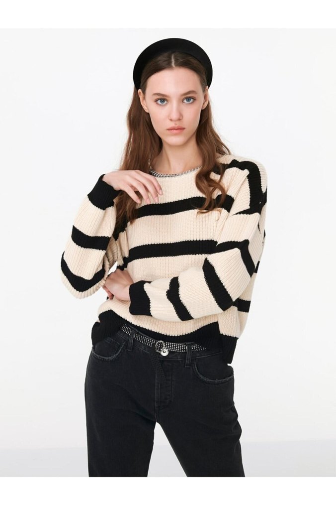 TWİST ZİNCİR YAKA TRİKO KAZAK - Görsel 2