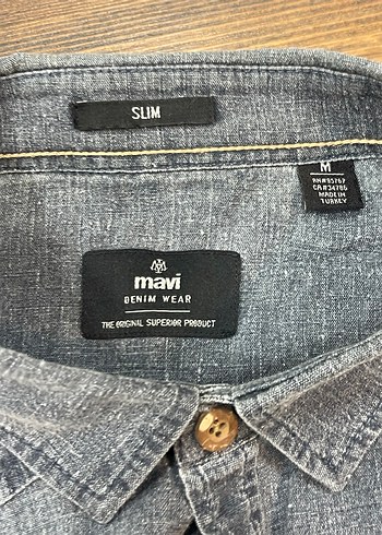 MAVİ SLİM FİT ERKEK GÖMLEK - Görsel 8