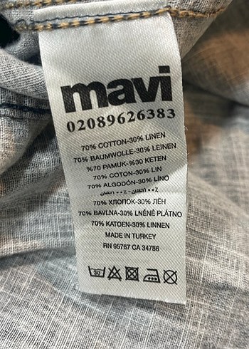 MAVİ SLİM FİT ERKEK GÖMLEK - Görsel 7