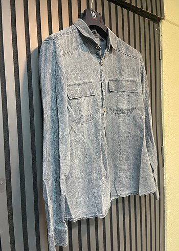 MAVİ SLİM FİT ERKEK GÖMLEK - Görsel 2