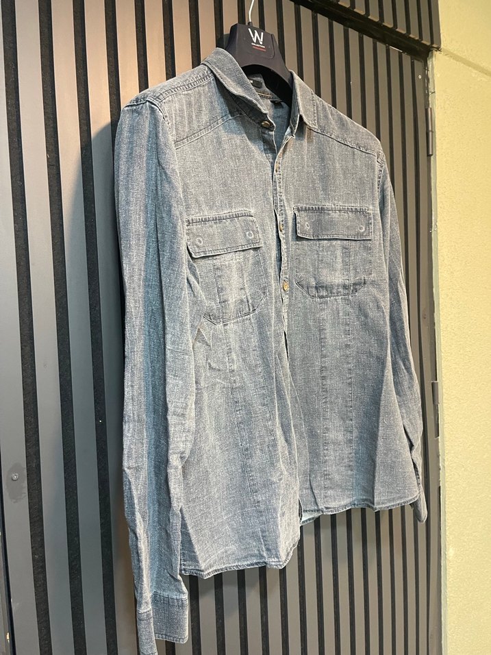 MAVİ SLİM FİT ERKEK GÖMLEK - Görsel 2