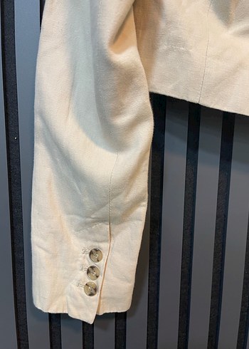 ZARA KETEN BLAZER CROP CEKET - Görsel 8