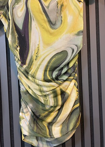 ZARA EKRU TEK OMUZ MİNİ ELBİSE - Görsel 4