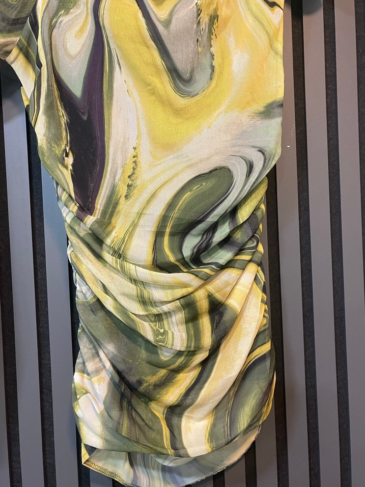 ZARA EKRU TEK OMUZ MİNİ ELBİSE - Görsel 4