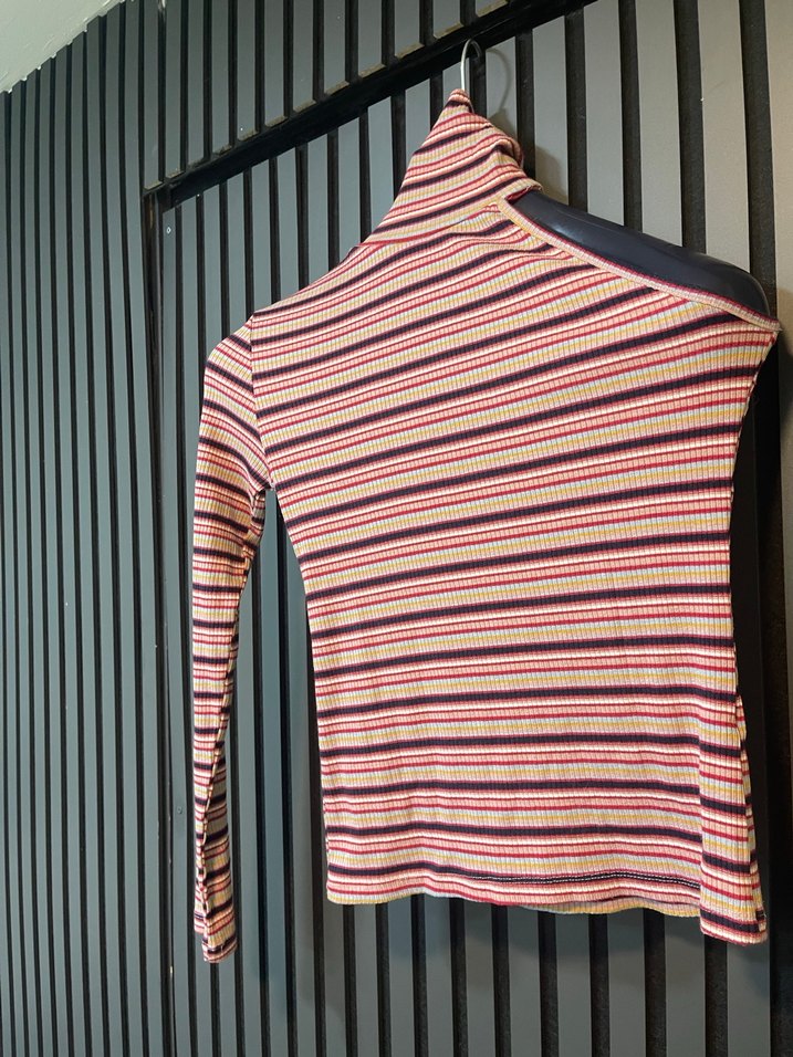 BATİK BALIKÇI YAKA TEK OMUZ BLUZ - Görsel 3