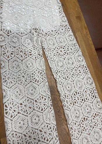 CREP WOMAN FASHİON DANTELLİ PANTALON - Görsel 4