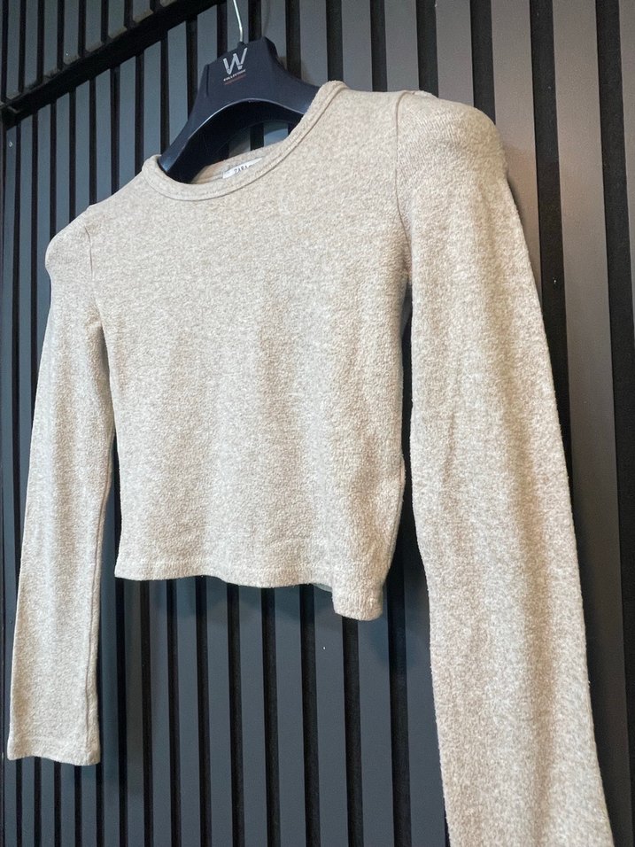 ZARA TRAFALUC CROP SWEAT - Görsel 4