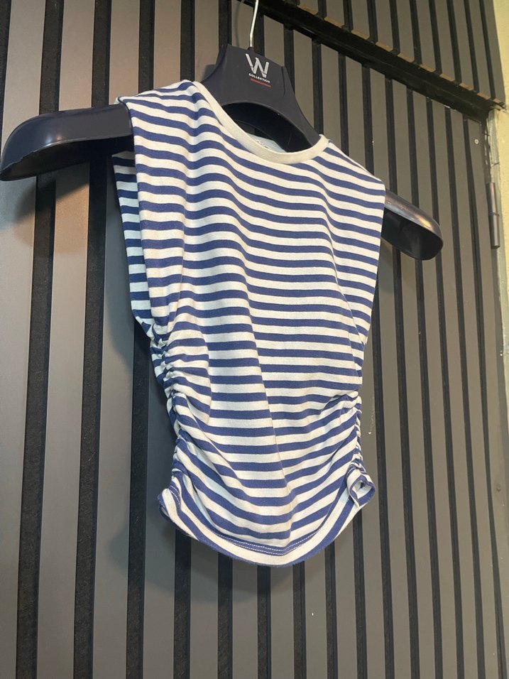 ZARA KOLSUZ DRAPELİ CROP TOP - Görsel 3