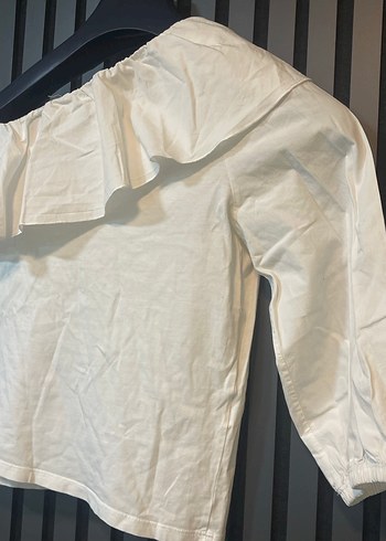 MANGO TEK OMUZLU VOLANLI BLUZ - Görsel 6