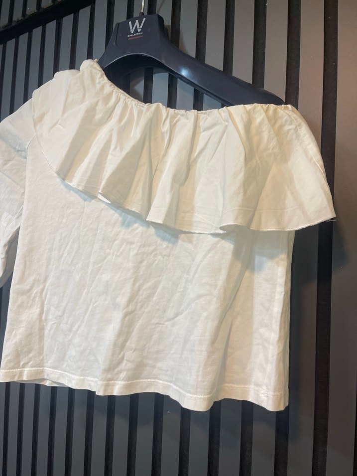 MANGO TEK OMUZLU VOLANLI BLUZ - Görsel 3