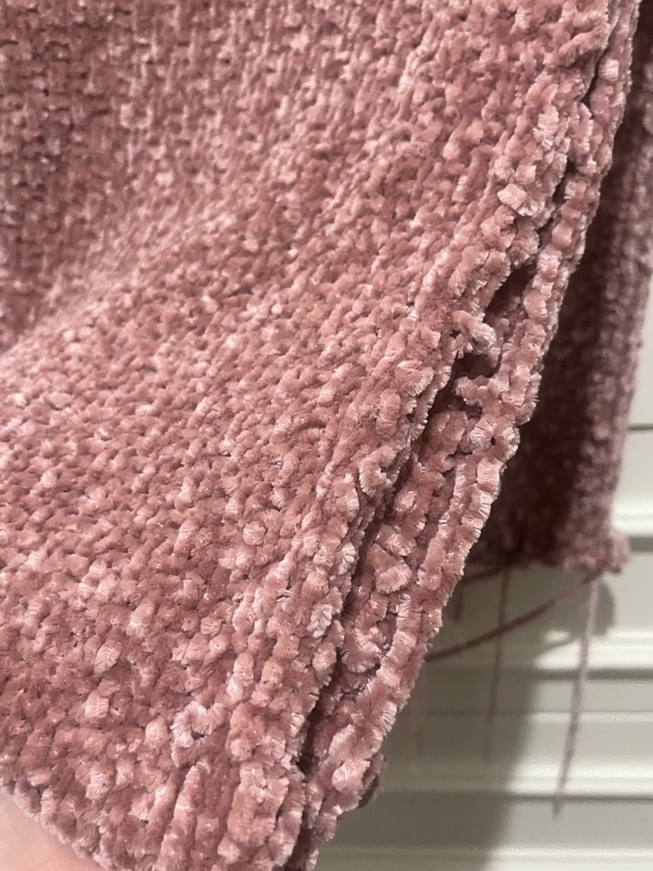 Kadife şal pudra pembesi - Görsel 2
