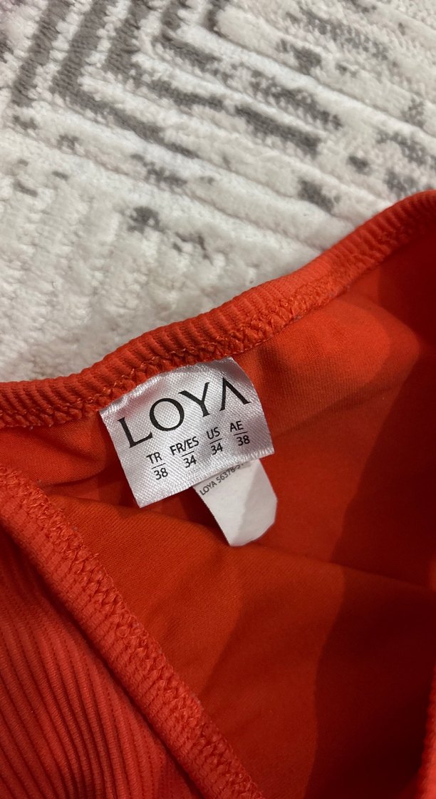 Turuncu Tek Omuzlu Kadın Mayo - Görsel 2