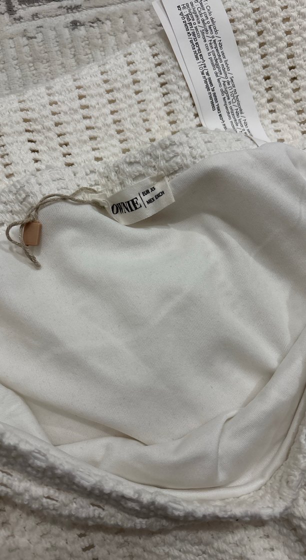 Kadın Beyaz yırtmaçlı örgü etek - Görsel 2