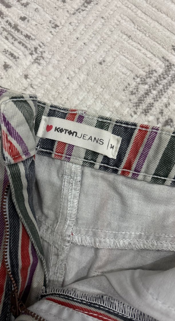 Çizgili Mini Etek - Görsel 2