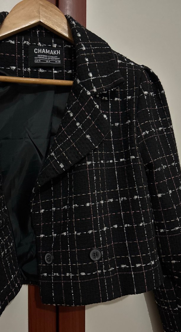 Kısa blazer ceket - Görsel 2