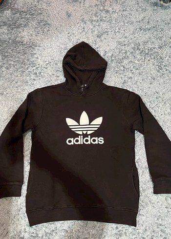 Adidas Siyah Kapüşonlu Sweatshirt