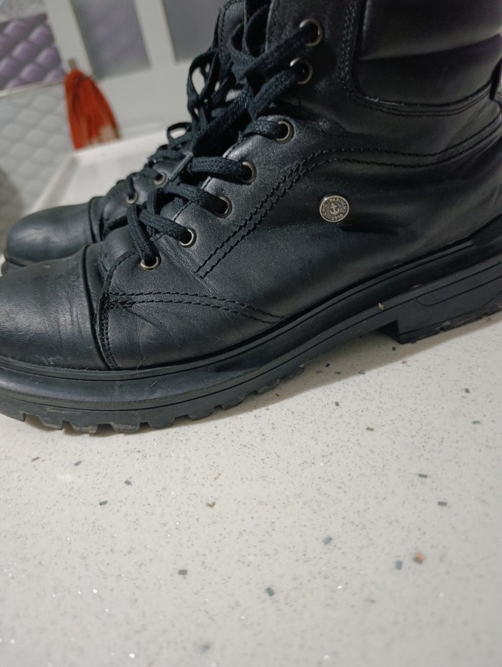 Siyah Erkek Bağcıklar - Grunge Punk Tarzı - Görsel 5