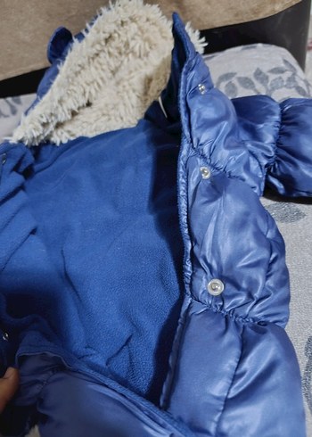 Mavi Erkek Bebek Kürklü Tulum - Görsel 3