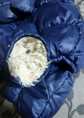 Mavi Erkek Bebek Kürklü Tulum - Görsel 4