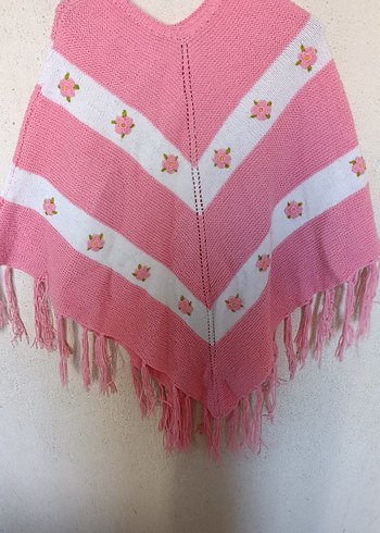 Pembe Nakışlı Bohem Kız Panço - Görsel 4