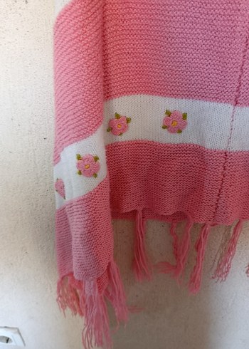 Pembe Nakışlı Bohem Kız Panço - Görsel 6