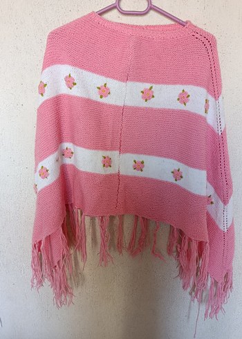 Pembe Nakışlı Bohem Kız Panço - Görsel 9