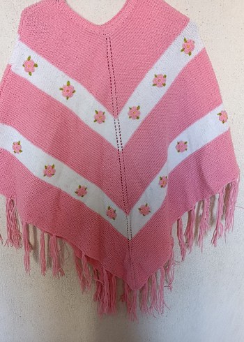 Pembe Nakışlı Bohem Kız Panço - Görsel 3