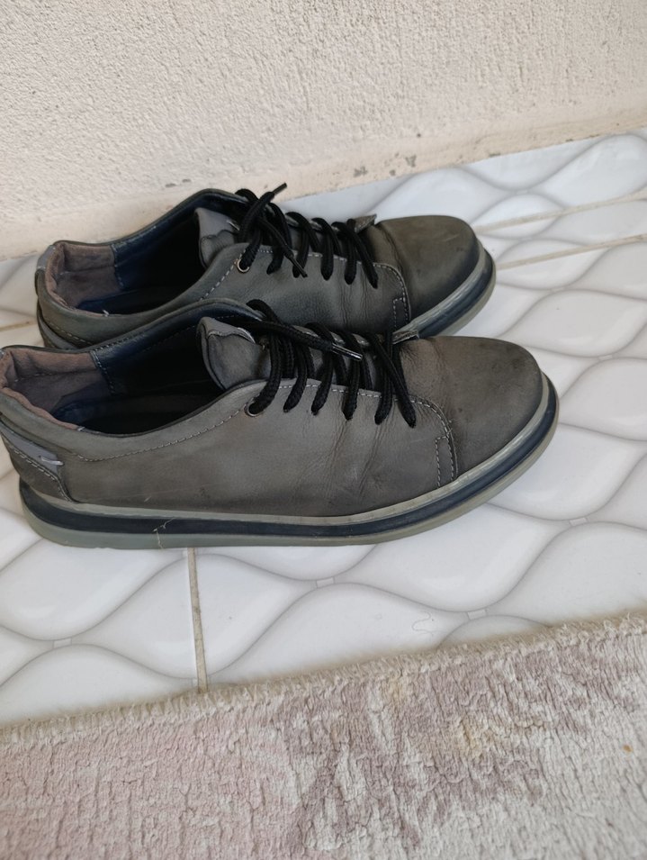 Gri Erkek Ayakkabı Bağcıkları - Görsel 2